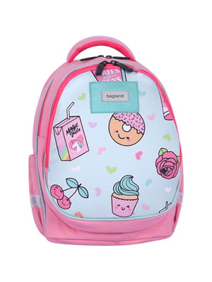 Рюкзак шкільний Butterfly рожевий з принтом (21 л) | 6874887