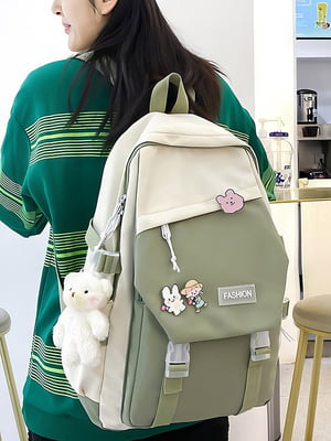 Зелений текстильний рюкзак | 6875016