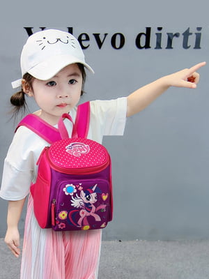 Фіолетово-рожевий рюкзак з малюнком | 6875028
