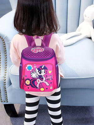 Фіолетово-рожевий рюкзак з малюнком | 6875029