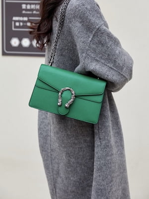 Зелена сумка крос-боді з залізною підковою | 6875367