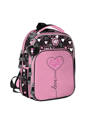 Рюкзак для початкової школи рожевий з принтом | 6875825