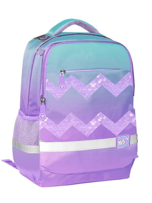 Рюкзак для початкової школи бузкового кольору з принтом | 6875850