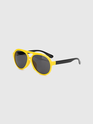 Сонцезахисні окулярі в жовто-чорній оправі | 6876020