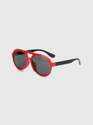 Сонцезахисні окулярі в червоно-чорній оправі | 6876169