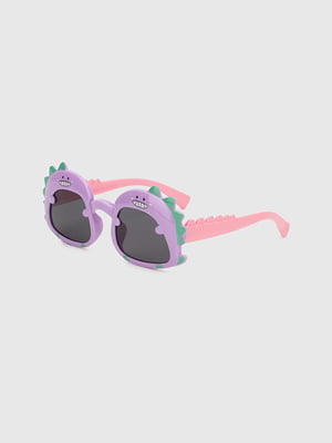 Сонцезахисні окулярі в рожево-бузковій оправі | 6876206