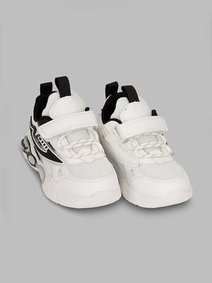 Комбіновані біло-чорні кросівки | 6876575