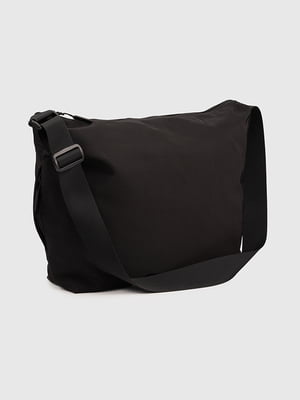 Чорна текстильна сумка через плече | 6876758
