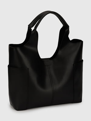 Чорна сумка шопер “Жаклін” з екошкіри | 6876761
