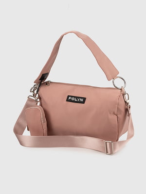 Рожева текстильна сумка через плече | 6876806