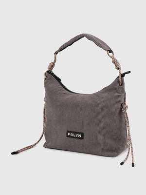 Сіра текстильна сумка шопер | 6876812