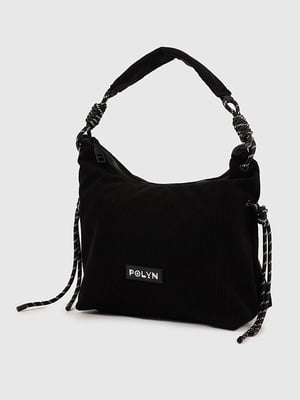 Чорна текстильна сумка шопер | 6876839