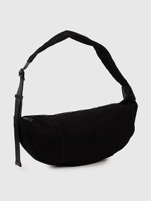 Чорна сумка через плече з текстилю | 6876854
