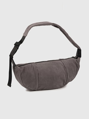 Сіра текстильна сумка через плече | 6876858