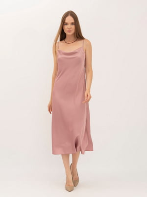 Сукня в білизняному стилі пудрового кольору | 6882592