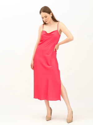 Сукня-комбінація кольору фуксія зі щільного шовку | 6882613