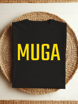 Футболка чорна "MUGA"  | 6882644