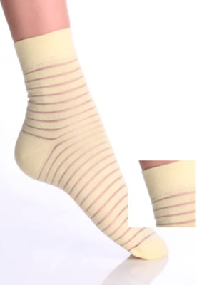 Білі шкарпетки середньої довжини з бавовни та мононитки | 6868087