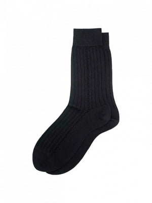 Класичні темно-сірі шкарпетки преміальної якості | 6868979