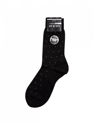 Чорні шкарпетки з геометричним орнаментом | 6868986