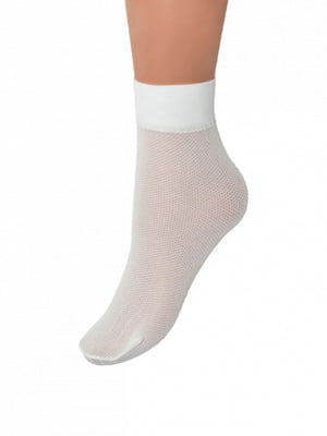 Білі капронові шкарпетки у сіточку | 6868990