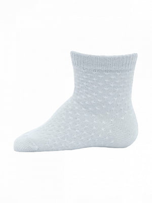 Летние голубые носки  для новорождённых с ромбами | 6869015