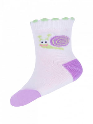 Білі шкарпетки для немовлят з ажурним бортиком по верху | 6869027