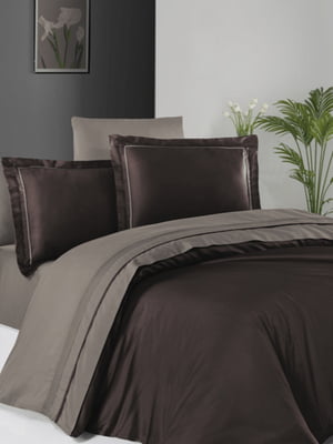 Комплект постельного белья First Choi Deluxe Satin Dark Series коричневый | 6870127