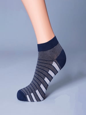 Сірі шкарпетки у смужку | 6870250