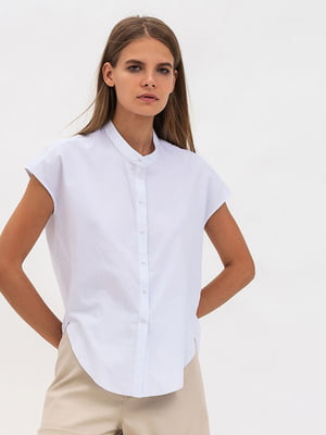 Однотонна біла блуза Абігел 01 | 6882997