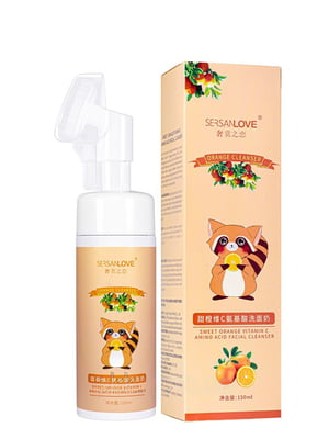 Пінка для вмивання Sersanlove Orange Vitamin C Moisturizing Amino Acid Cleanser Mousse з апельсином (150 мл) | 6885690