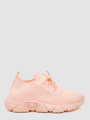 Рожеві текстильні кросівки | 6888443