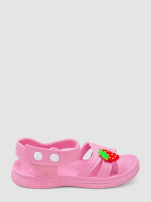 Рожеві гумові сандалі-сабо з джибітсами | 6888774