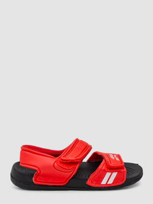 Червоні сандалі на липучки з написом | 6888807