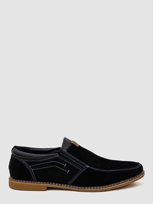 Черные замшевые туфли с резинками по бокам | 6889112