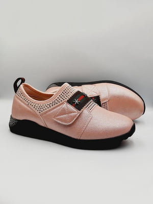 Рожеві туфлі на липучках | 6936104