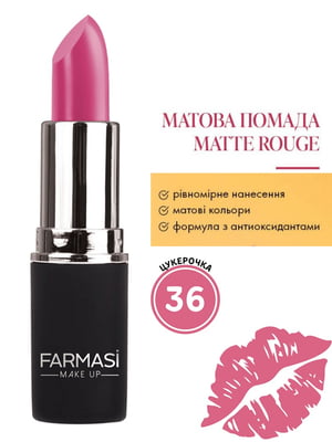 Матова помада Matte “Цукерочка” 36 (4 г) | 6887825