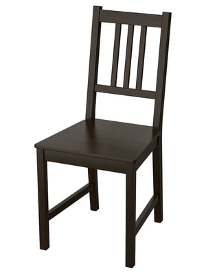 Коричнево-чорний дерев'яний стілець | 6942272