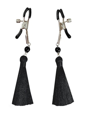 Затискач для сосків - Nipple clamps Black Tassels | 6669996