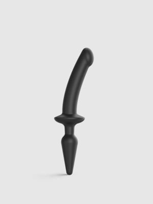 Анальна пробка з дилдо 2в1 Switch Plug-in Dildo Black S (діаметр 3,3/2,9 см) | 6670789