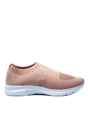 Рожеві текстильні кросівки | 6983283