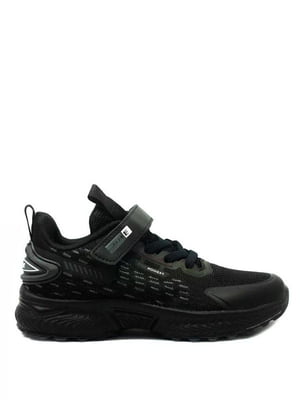 Підліткові чорні кросівки на шнурівці та липучці | 6983567