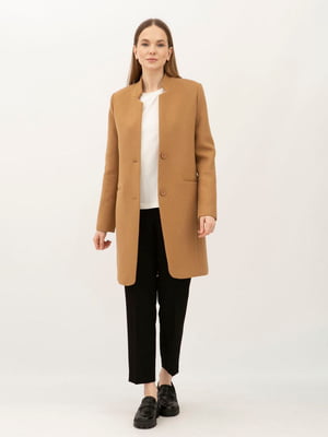 Класичне пальто коричневого кольору | 6987161