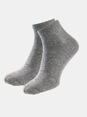Безшовні сірі шкарпетки з подвійною п'ятою | 6989878