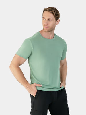 Спортивна зелена футболка з технологіями Quick Dry, UPF 30, Moisture Wicking та 4D Raindrop Cloth | 6989979
