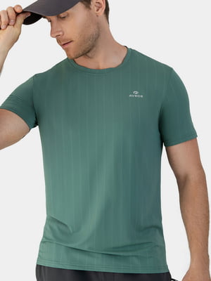 Спортивна зелена футболка з технологіями Quick Dry, UPF 30, Moisture Wicking та Neylon Ice Silk | 6989981