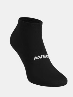 Базові безшовні чорні шкарпетки з фірмовим лого | 6990005