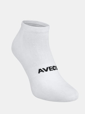 Базові безшовні білі шкарпетки з фірмовим лого | 6990006