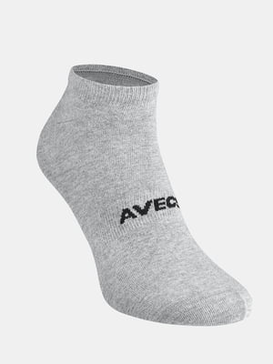 Базові безшовні світло-сірі шкарпетки з фірмовим лого | 6990007
