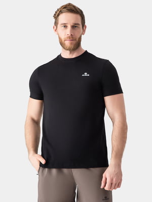 Чорна футболка із органічної бавовни з технологією Soft touch | 6990125